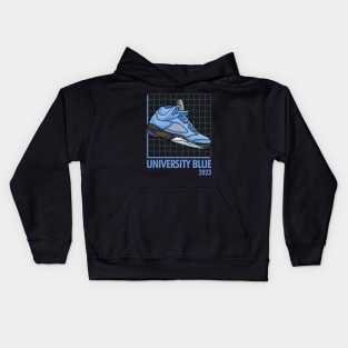 AJ 5 Retro Blue Sneaker Kids Hoodie